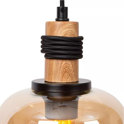 ILONA SUSPENSION 3XE27 40W VERRE AMBRE