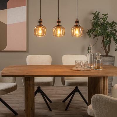ILONA SUSPENSION 3XE27 40W VERRE AMBRE