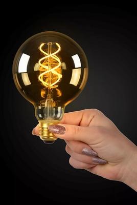 G95 AMPOULE FILAMENT D.10CM LED DIM E27 5W AMBRE