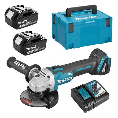 MAKITA MEULEUSE 125MM 18V + 2 BL1850 + DC18RC