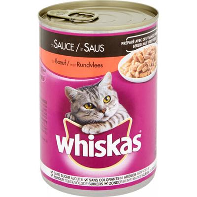 WHISKAS CHAT BOITE EN SAUCE BOEUF 400GR