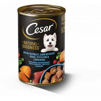 CESAR CAN POULET PATATE DOUCE PETITS POIS 400G