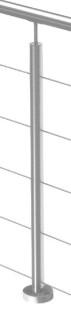 BALUSTRE INOX 304 COMPLETE 6 LISSES