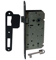 SERRURE REVERSIBLE A CLE STANDARD, ENTRAXE 110MM NOIR