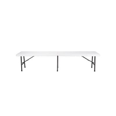 BANC PIEDS REPLIABLES 183X28X43CM BLANC