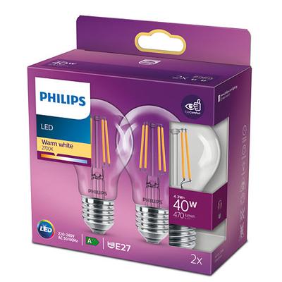 AMPOULE LED FILAMENT 40W A60 E27 2700K (2PC)