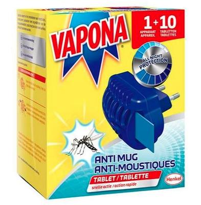 VAPONA DIFFUSEUR ANTI-MOUSTIQUE + 10 TABS