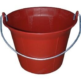 SEAU DE MACON PRO ROUGE AVEC OEILLETS 11L