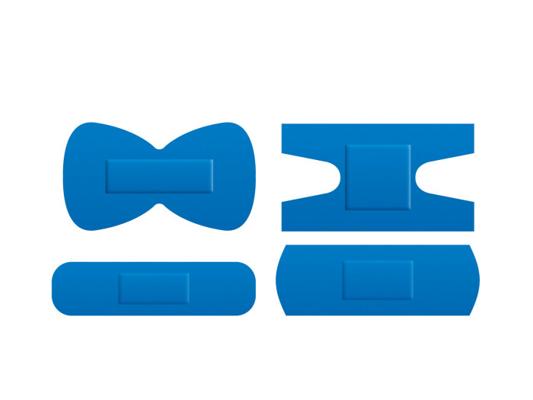 PANSEMENT BLEU DETECTAPLAST ELASTIQUE 4 TAILLES (100PCS)