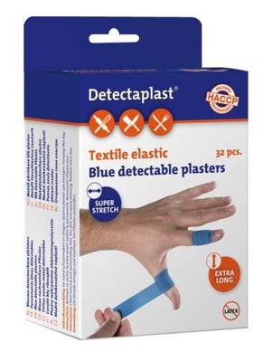 PANSEMENT BLEU DETECTAPLAST TEXTILE 18X2CM (32PCS)