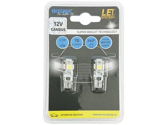 AMPOULE 12V LED T10 BLANC 5XSMD5050