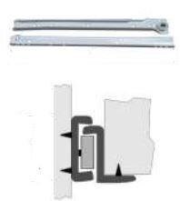 JEU GLISSIERES PR TIROIR BLANC 600MM