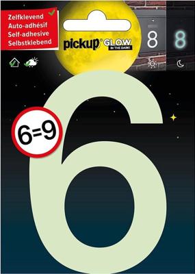 CHIFFRE ADHESIF PHOSPHORESCENT 6=9 100MM