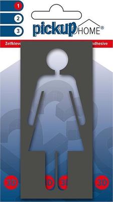 PICTO CADRE ADH.3D GRIS - DAME 100MM