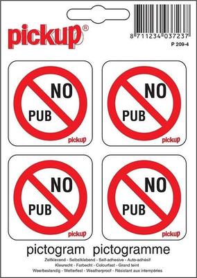 PICTO ADHESIF "NO PUB" 4X100X100MM