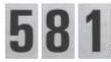 PICTOGRAMME CHIFFRE 6, ADHESIF ALU - 100 X 60 MM