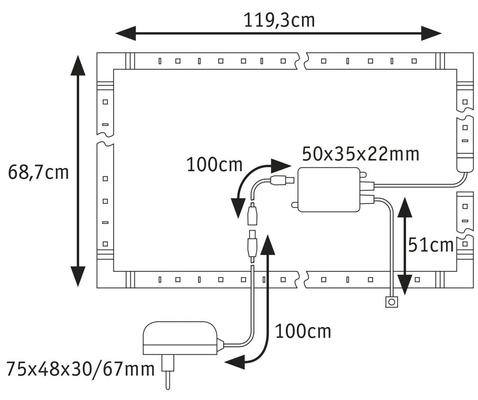 MAXLED 250 TV CONFORT KIT 55 POUCES RGB