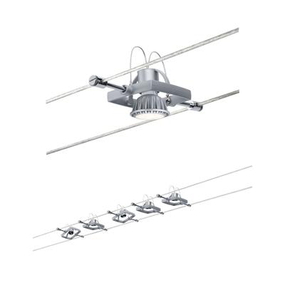 WIRE SYSTEM SET MAC II 5X10W GU5.3 CHROME MAT (10M)