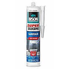 BISON MASTIC SILICONE SUPER SANITAIR BLANC 310ML