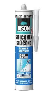 BISON SILICONE SANITAIRE ANTHRACTE 300ML