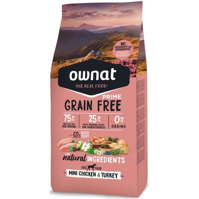 OWNAT GRAIN FREE PRIME MINI ADULT CHICKEN & TURKEY 1KG