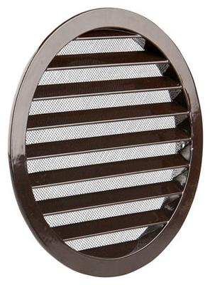 GRILLE RONDE D.200 RAL8019 BRUN R.434