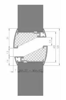 SILENDO 425X48MM RAL 9005