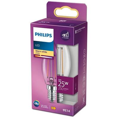 AMPOULE CANDLE FILAMENT E14 CLEAR 2W 250LM