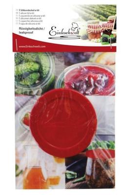 WECK COUVERCLE SILICONE ROUGE 60MM