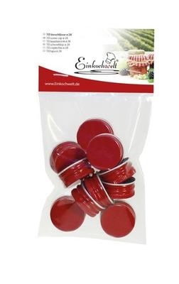 WECK BOUCHON A VISSER 28MM ROUGE (10PCS)