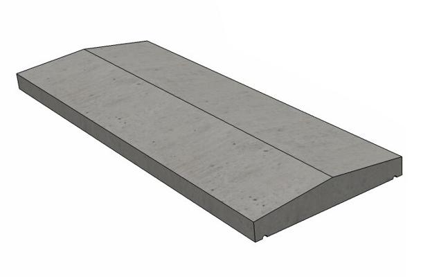 COUVRE MUR BETON 2 VERS 50X40CM (21KG)