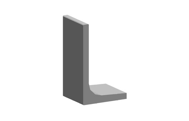 ELEMENT L BETON H.80X50X50CM GRIS (129KG)