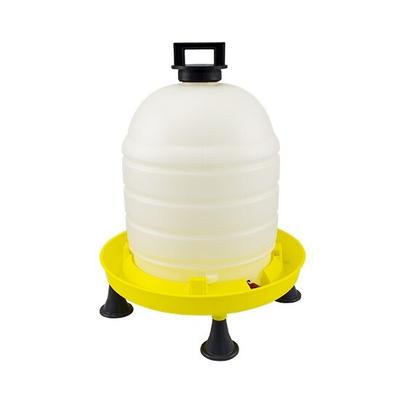 ABREUVOIR A SIPHON 15L + POIGNEE-BOUCHON ET PIEDS - PLASTIQUE - JAUNE
