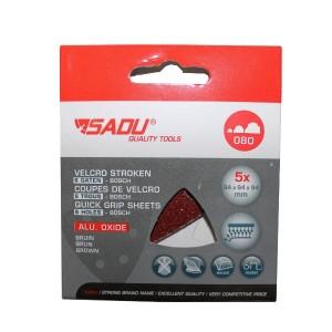 BOSCH TRIANGLE VELCRO 6 TROUS OA FBR 94X94X94MM G060 (5PCS)