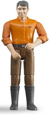 HOMME AVEC JEAN MARRON