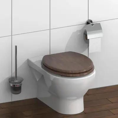 ABATTANT WC MDF DARK WOOD