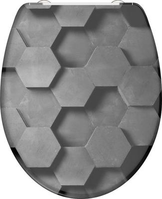 ABATTANT WC GREY HEXAGONE