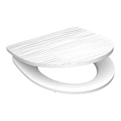 ABATTANT WC DUROPLAST WHITE WAVE