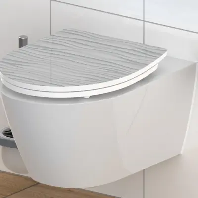 ABATTANT WC DUROPLAST WHITE WAVE