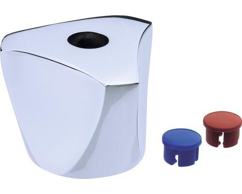 POIGNEE DE VANNE CHROMEE BLEU/ROUGE/BLANC