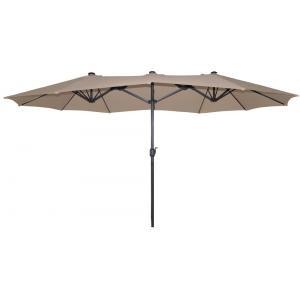 PARASOL MARBELLA 3 TETES 270X450CM TAUPE