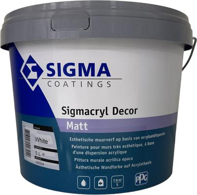 SIGMACRYL DECOR MATT BLANC BLANC 5L