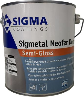 SIGMETAL NEOFER DECOR SEMI-GLOSS BLANC BLANC 2,5L