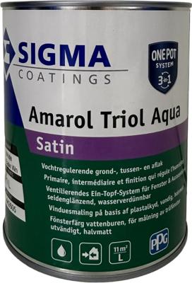 SIGMA AMAROL TRIOL AQUA SATIN BLANC/WN BLANC/BASE WN 1L