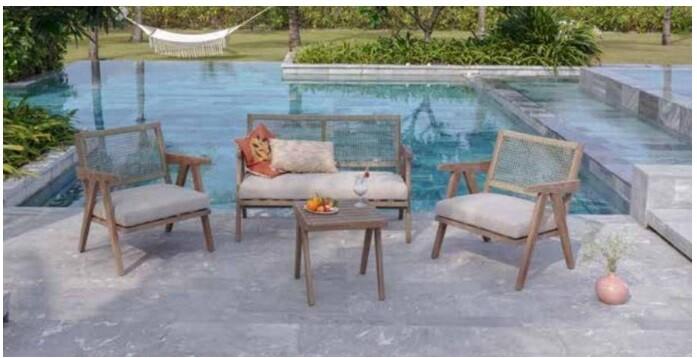 PERTH LOUNGE ACACIA - CORDE TAUPE CLAIR
