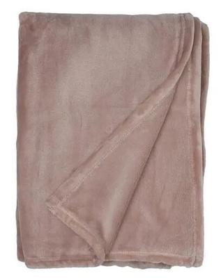 ENZO PLAID 130X180CM VIEUX ROSE