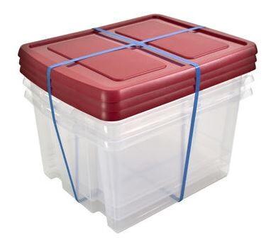 NESTA BOX 32L COUVERCLE PLAT TRANSPARENT/ARGENT