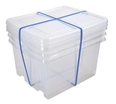 NESTA BOX 32L COUVERCLE PLAT TRANSPARENT (3PCS)