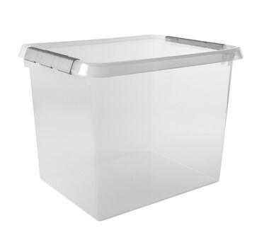 Q-LINE BOX 52L TRANSPARENT/METAL (3PCS)
