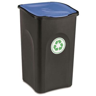 POUBELLE ECOGREEN 50L NOIR + BLEU